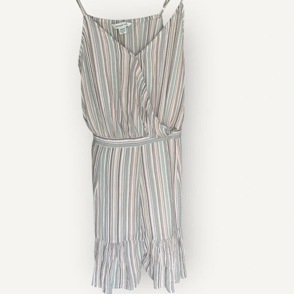 American Eagle Striped Sleeveless Romper Medium - Picture 2 of 3